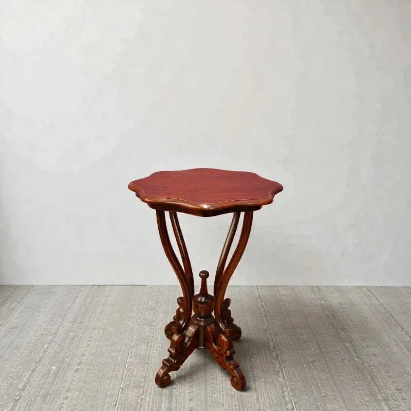 Столик кавовий, стиль Георга ІІІ 75х56 см червоне дерево (RG-8058)